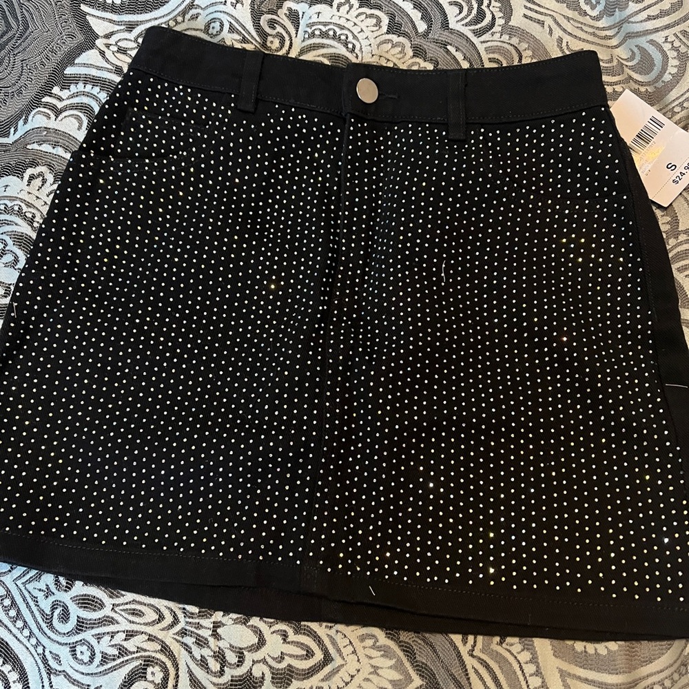rhinestones  Jean SKIRT